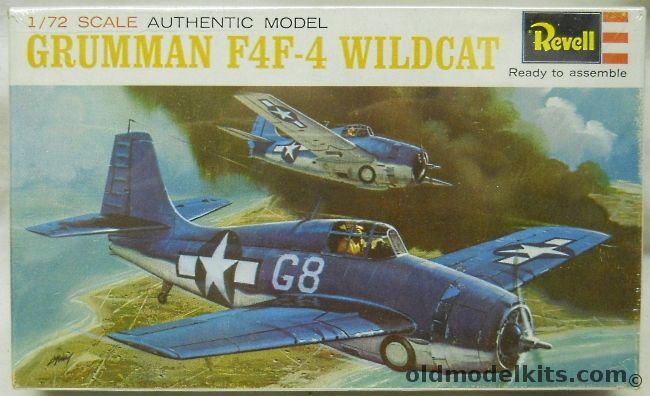 Revell 1/72 Grumman F4F-4 Wildcat, H639-70 plastic model kit